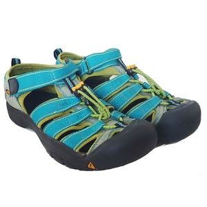 Kids Keen Blue Green Waterproof Hiking Sandals
